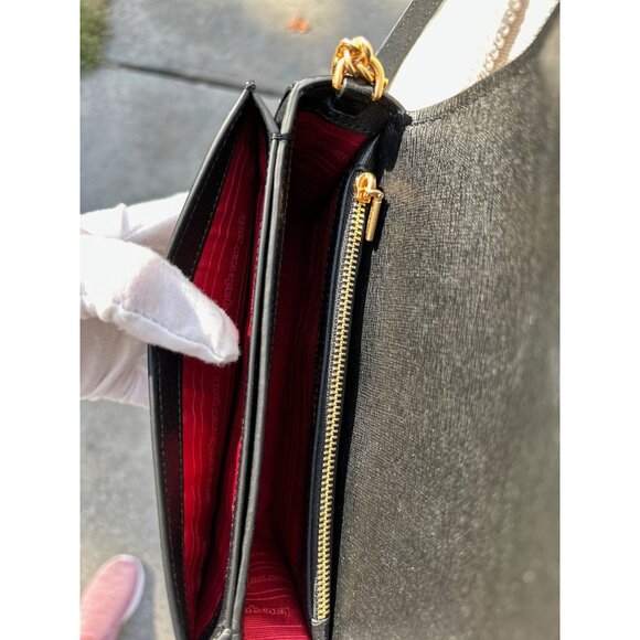 Kate Spade Morgan Stencil Hearts Flap Chain Wallet Crossbody KE350 - Picture 11 of 16